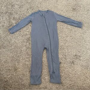 Kyte Baby Zippered Romper in Steel